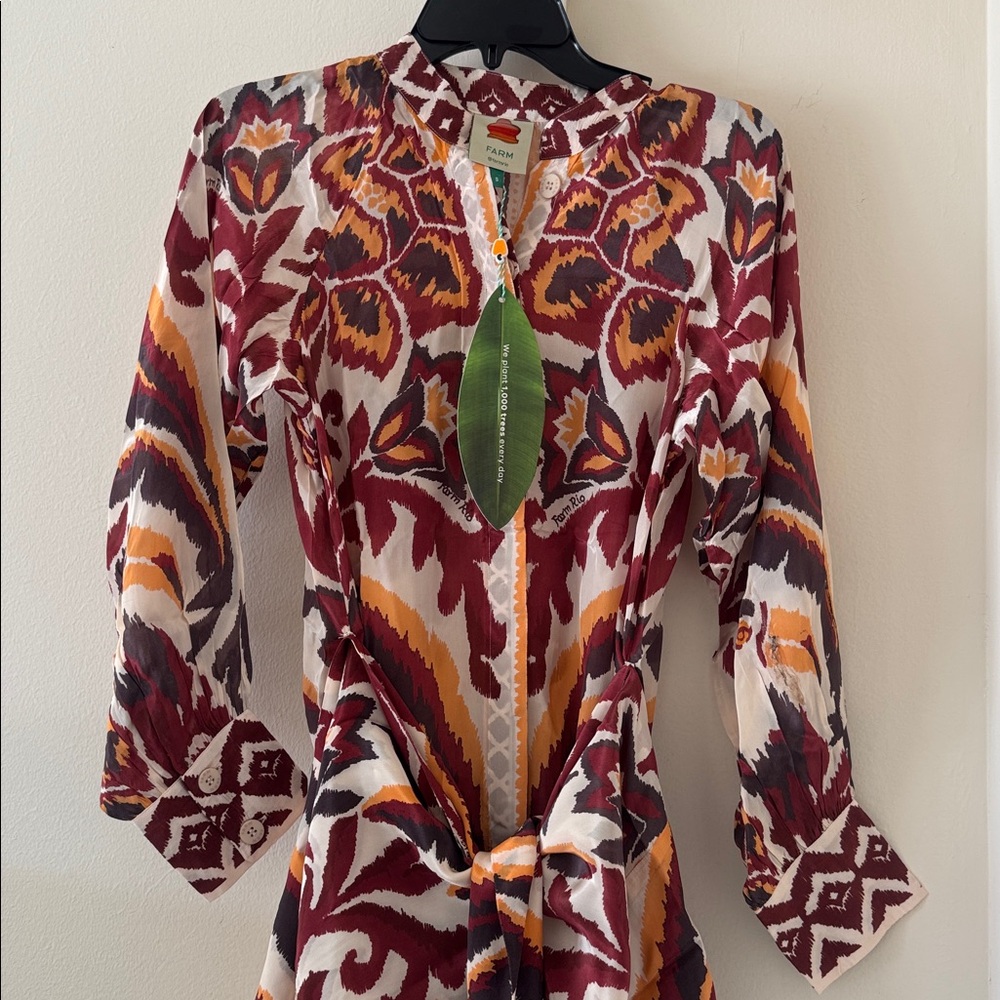 FARM RIO Cream Toucans Scarf Maxi Dress, size Small, BRAND NEW WITH TAG. $298 - Picture 13 of 17
